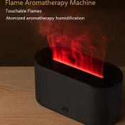 Resim USB ile Çalışan Alev Aromaterapi Difüzörü ve Gece Lambası - Ultra-Sessiz Esansiyel Yağ Nemlendirici, Ayarlanabilir Parlaklık, Ev Yatak Odaları & Ofisler için İdeal, Aroma Difüzörü 