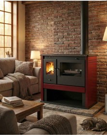 Resim Goldfire Nova 11,5kw Odunluk Ve Fırınlı Çelik Kuzine Soba 
