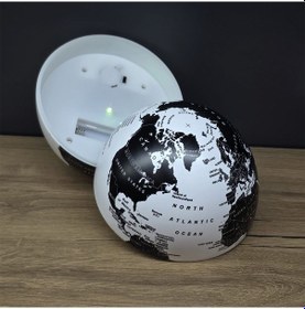 Resim Led Işıklı Dönen Dünya Küresi Renk Değiştiren Masaüstü Dekoratif Dünya Haritası - 