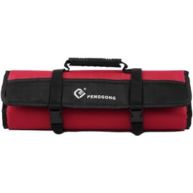 Resim Gajeena Penggong Çok Amaçlı Rulo Çantası - Dayanıklı Oxford Kumaş, Elektrikçi Ve Tamir İçin Pratik Araç Çantası, Kırmızı 