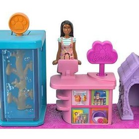 Resim Barbie Mini Barbieland Bebek ve Oyun Seti Veteriner JCR30 