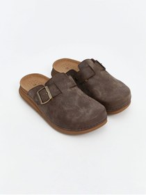 Resim LC Waikiki LCW STEPS Kahverengi Süet Görünümlü Erkek Ev Terliği 