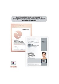 Resim Dermal 3 Katmanlı Rose Gold Göz Maskesi + Platinum Kolajen Maskesi 