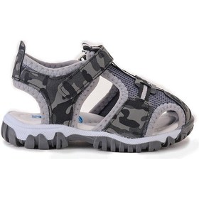 Resim Kiko Kids Erkek Bebek Sandalet Arz 2399 Gri Kamuflaj Gri 