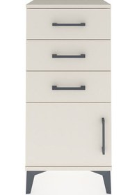 Resim Arges Komodin 3 Çekmeceli Tek Kapaklı 44x30x96 Aytaşı-aytaşı Aytaşı 