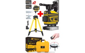 Resim Feyza Design Çok Yönlü 12 Köşe Lazer Metre Seti, Tripod ve Çanta ile Güçlü Hizalama 