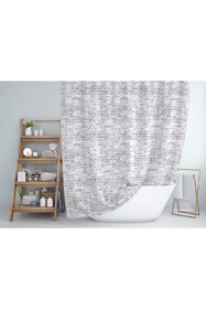 Resim Zethome Banyo Perdesi 2x120x200 Çift Kanat Duş Perdesi Halka Hediyeli Duşakabin Perdesi 1406 