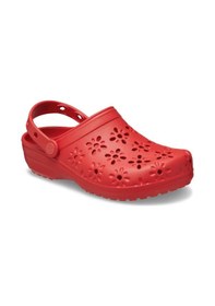 Resim Crocs Classic Floral Cut Out Clog Kırmızı Kadın Terlik-5927 Kırmızı 
