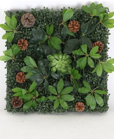 Resim Yapay Çiçek Deposu Yapay Dikey Bitki Hazır Duvar Paneli 55 Cm X 55 Cm Model 13 