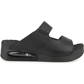 Resim Muya Beso Anatomik Air Max Tabanlı Topuk Dikeni Kadın Terlik Siyah 