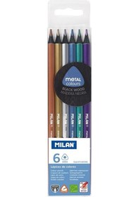 Resim Mılan 7102306 Black Wood Metal Kuru Boya 6lı 