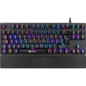 Resim GameBooster GM10B Tactic RGB Bileklikli 88 Tuş Mekanik Oyun Klavyesi 