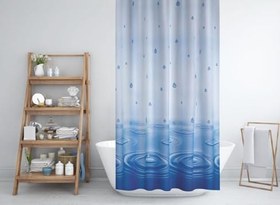 Resim Jackline Banyo Duş Perdesi 5020 Mavi Tek Kanat 240x200 