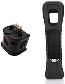 Resim Nintendo Wii Uzaktan Kumanda, MotionPlus Adaptör Hızlandırıcı (Siyah) için Silikon Kılıflı Motion Plus Adaptör Sensörü 