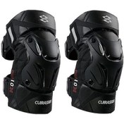 Resim Dayanıklı Motosiklet Dizlikleri - Yüksek Koruma, Gece Reflektörlü, Ayarlanabilir Kayış Siyah Siyah 