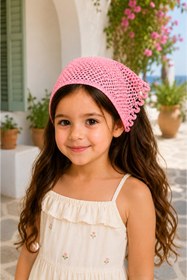 Resim vanillasoft Vanilla El Örgüsü Kız Çoçuk Yazlık bambu iplik Bandana 