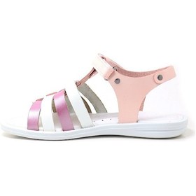 Resim Artico Bellini Hakiki Deri Vaketa Pudra Pembe Kız Çocuk Sandalet Pudra 