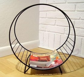 Resim GO DEKOR Yuvarlak Metal Dergilik, Kitaplık & Gazetelik 