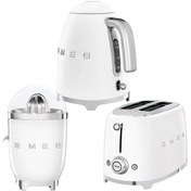 Resim Smeg Beyaz Kettle- Ekmek Kızartma Makinesi Ve Narenciye Sıkacağı Seti-TSF01CJF01KLF03 