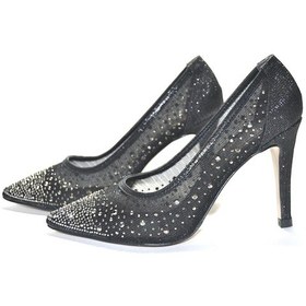 Resim Beety By51.9247 Siyah İnce Topuk Stiletto Kadın Abiye Ayakkabı 