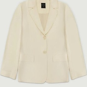 Resim Ekru Çift Düğmeli Kadın Blazer Ceket - EKRU / 36 