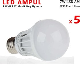 Resim Kenpool 7w Enerji Tasarruflu Led Ampul 5 Adet 