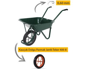Resim Kanat Troyka Afrika Kauçuk Dolgu Teker Parmak Jant Demonte El Arabası 0.60 mm Sac 