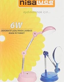 Resim Tuncel Store Nisaluce Ledlı Masa Lambası Pembe 