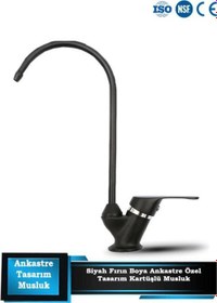 Resim Su Arıtma Cihazı Için Özel Tasarım Lüks Avrupa Ankastre Siyah Renk (Fırın Boya) MUSLUK 