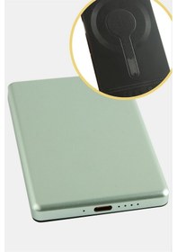 Resim Gld-spt- Tg06 Mini Manyetik 5000 Mah Power Bank Taşınabilir Şarj Cihazı - Yeşil 
