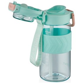 Resim Shotay St-7234 600ml Turkuaz Pipetli Tritan Matara Turkuaz 