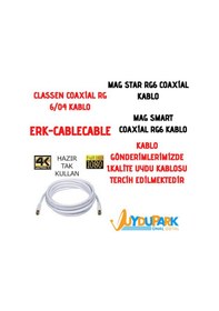 Resim Mag 1'Li Tek Çıkışlı Ledli Lnb 20 Metre Çanak Anten Kablosu 