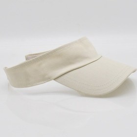 Resim Kadın Bej Tenis Vizör Cap Yazlık Spor Plaj Şapkası 