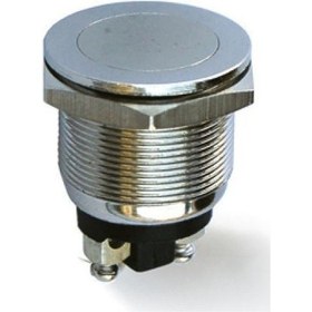 Resim Switch - "182" - Düz Push Buton - 19 Mm - Metal 