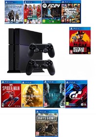 Resim Sony Ps4 1 Tb FAT Kasa 10 Oyunlu 2 Adet V2 Kol (11.00V) Teşhir Ürün 12 Ay Garanti 