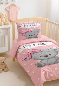 Resim Mira Home Yenidoğan Kız Bebek Nevresim Takımı %100 Pamuklu İts A Girl 