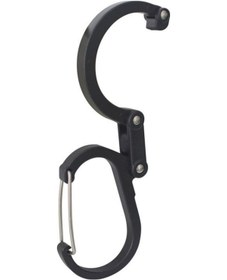 Resim Springsun Dağcılık Kancası - Siyah Alüminyum Çok Amaçlı Emniyetli D Tipi Kilit 