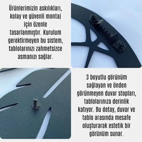 Resim Üç Parçalı Dünya Haritası - Metal Duvar Dekoru - 35x25 cm 