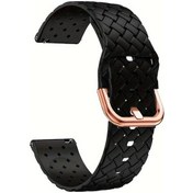 Resim Gaojunshop01 Siyah 20mm Silikon Spor Saat Kayışı Garmin Venu Sq 2 Vivoactive 5 Forerunner 165 Huawei Watch Gt3 2 Galaxy Watch 7 6 5 4 Amazfit Gts 4 Mini Active 3 2 