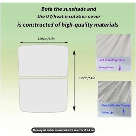 Resim Chuangyinshop Tesla Model Y Ice Crystal Sunshade Clip-on Heat Insulation Curtain Foldable Roof Window Shade 2020-2024 