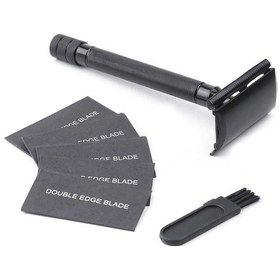 Resim Yifomall Çift Kenarlı Metal Güvenlik Jileti Geleneksel Erkek Çift Kenarlı Tıraş Jileti Manuel Sakal Tıraş Makinesi 