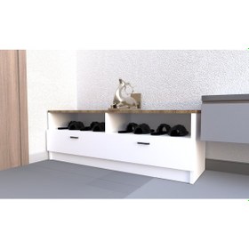 Resim Modern Görünümlü Ayakkabılık Ahşap - Beyaz 