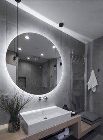 Resim Seyyahhome Ledli Oval Banyo/wc/makyaj Aynası 70cm Çap 