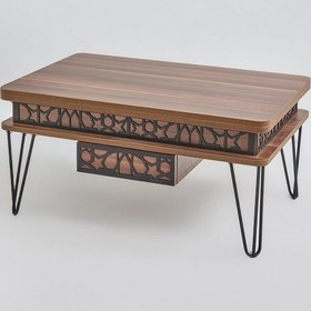 Resim Melek 1 Model Çekemceli Akıllı Sehpa Metal Ayaklı Lüx Model Sehpa 