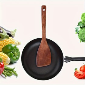 Resim Japon Minimalist Spatula - Çizmez, Tahliye Delikli, Gıda Güvenliği Doğal Ahşap Spatula; Pancake, Balık ve Sebzeler için - Yapışmaz Tencere Uyumlu, Şık Mutfak Aleti Ev Aşçıları & Profesyonel Mutfağlar İçin 