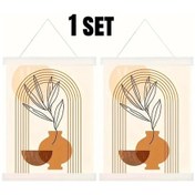 Resim Gaojunshop01 50 Cm Ahşap Manyetik Poster Klips Tablo Ve Fotoğraf Asma Çerçeve Seti Beyaz 