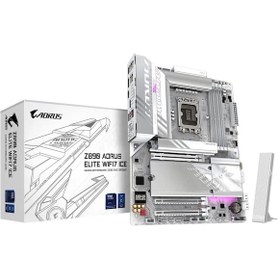 Resim Gigabyte Z890-A-ELITE-WF7-ICE Z890 AORUS ELITE WIFI7 ICE DDR5 9200 MHz (OC) M.2 USB 2.0 USB 3.2 HDMI DP Thunderbolt Wi-Fi 7 2.5G LAN ATX Soket 1851 Anakart 