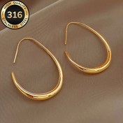 Resim Şık 18K Altın Kaplama Paslanmaz Çelik Damla Küpeler - Hipoalerjenik, Solma Dirençli, Günlük Kullanım & Partiler İçin Rahat Uyum - Kadınlar için Minimalist Takı Hediyesi, Anneler Günü, İlkbahar Aksesuarları, Şık Tasarım, Yüksek Kaliteli Yüzey İşlemesi 