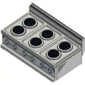 Resim Karacasan Endüstriyel 120 Cm 700 Seri Set Üstü 6 Gözlü Elektrikli Ocak 