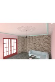 Resim Motifpiyer Lamba Tavan Göbeği 136-Motifli-Yuvarlak-1-Dış Çıtalı 